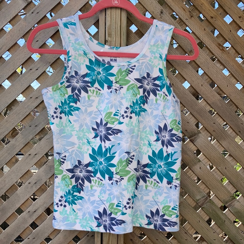 ❤️ Floral cotton tank top